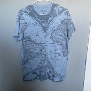 Marc Anthony men’s medium blue map globe print t shirt